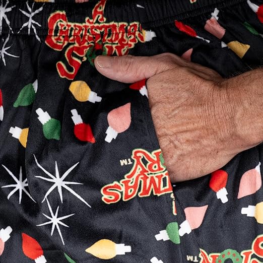 Brushed Fleece Holiday Lights PJs Lounge Pants Unisex Pajamas