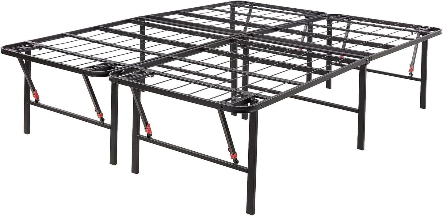 Sturdy Metal Queen Bed Frame With Built In Storage Platform