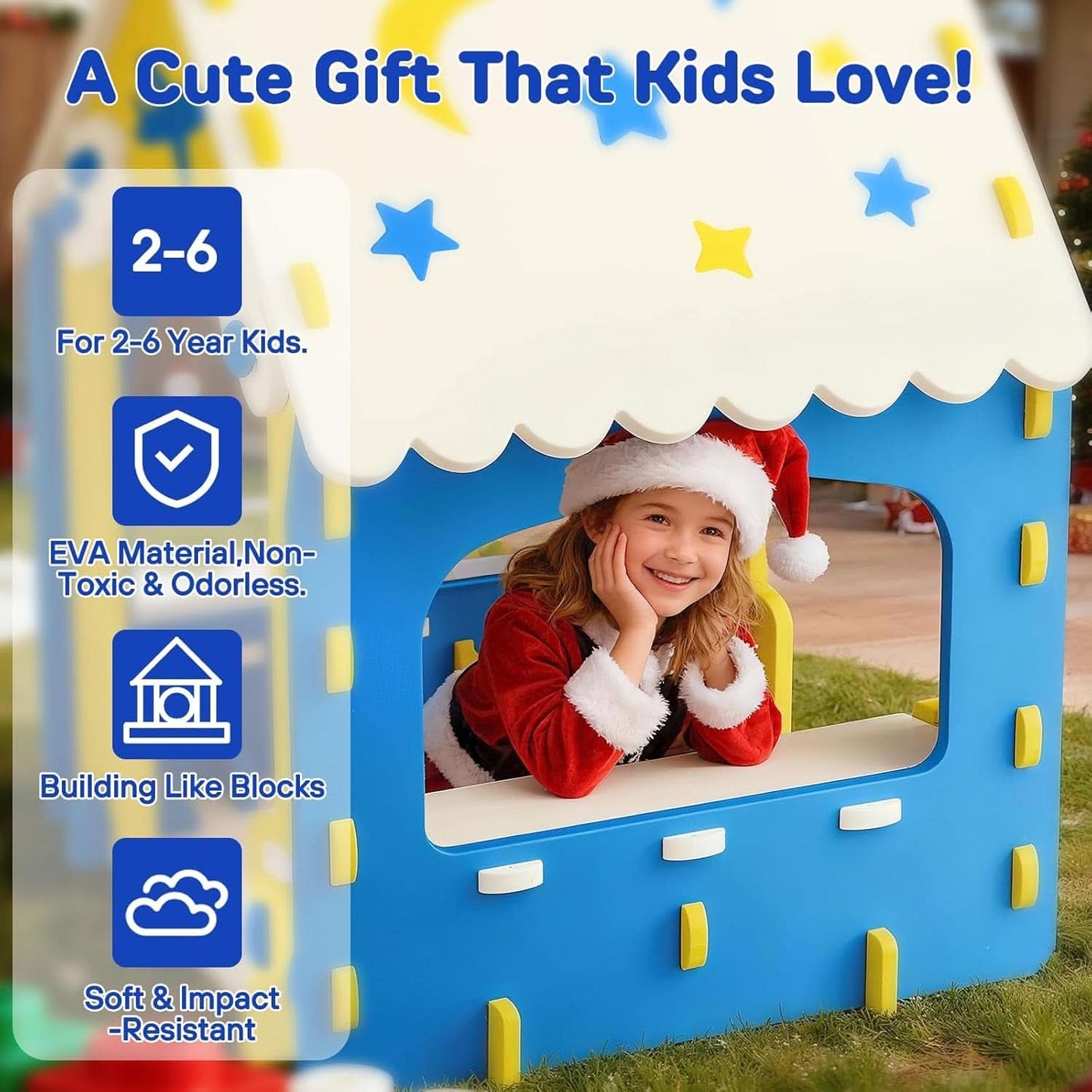 EVA Kids Indoor Playhouse Colorful Educational Fort