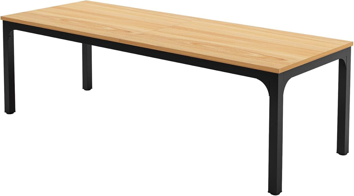 78 Inch Rustic Wood Dining Table For 6-8 People Rectangular