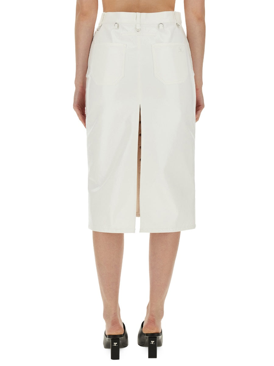Courreges Women Skirt With Buttons