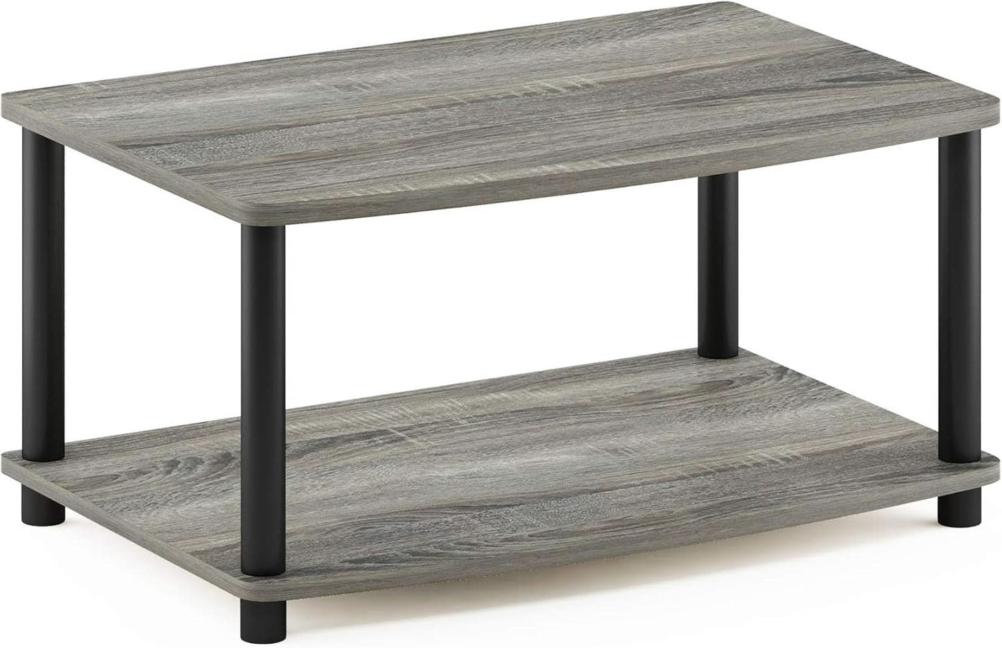 Turn-N-Tube 2-Tier Printer and TV Stand French Oak Grey Black