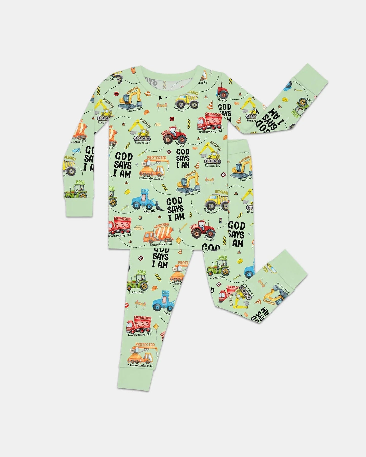 God Says I Am Boy Two Piece Long Sleeve Pajama Set