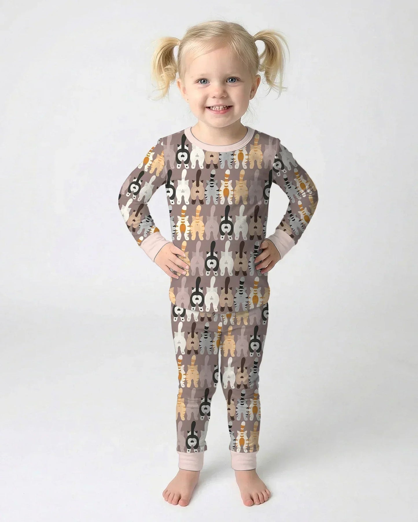 Cheeky Tails Two Piece Long Sleeve Pajama Set