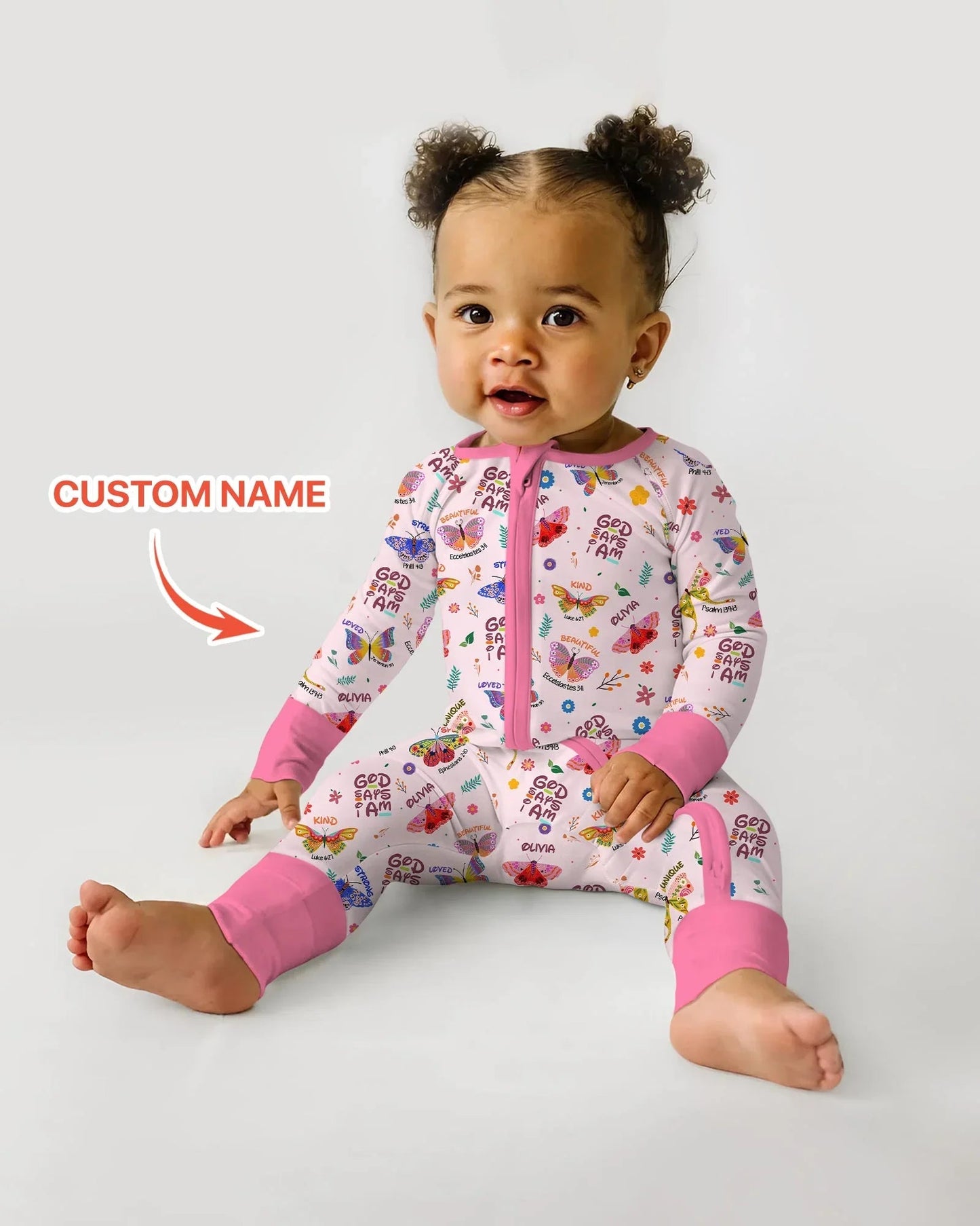Custom Name God says I am Butterfly Convertible Zippy