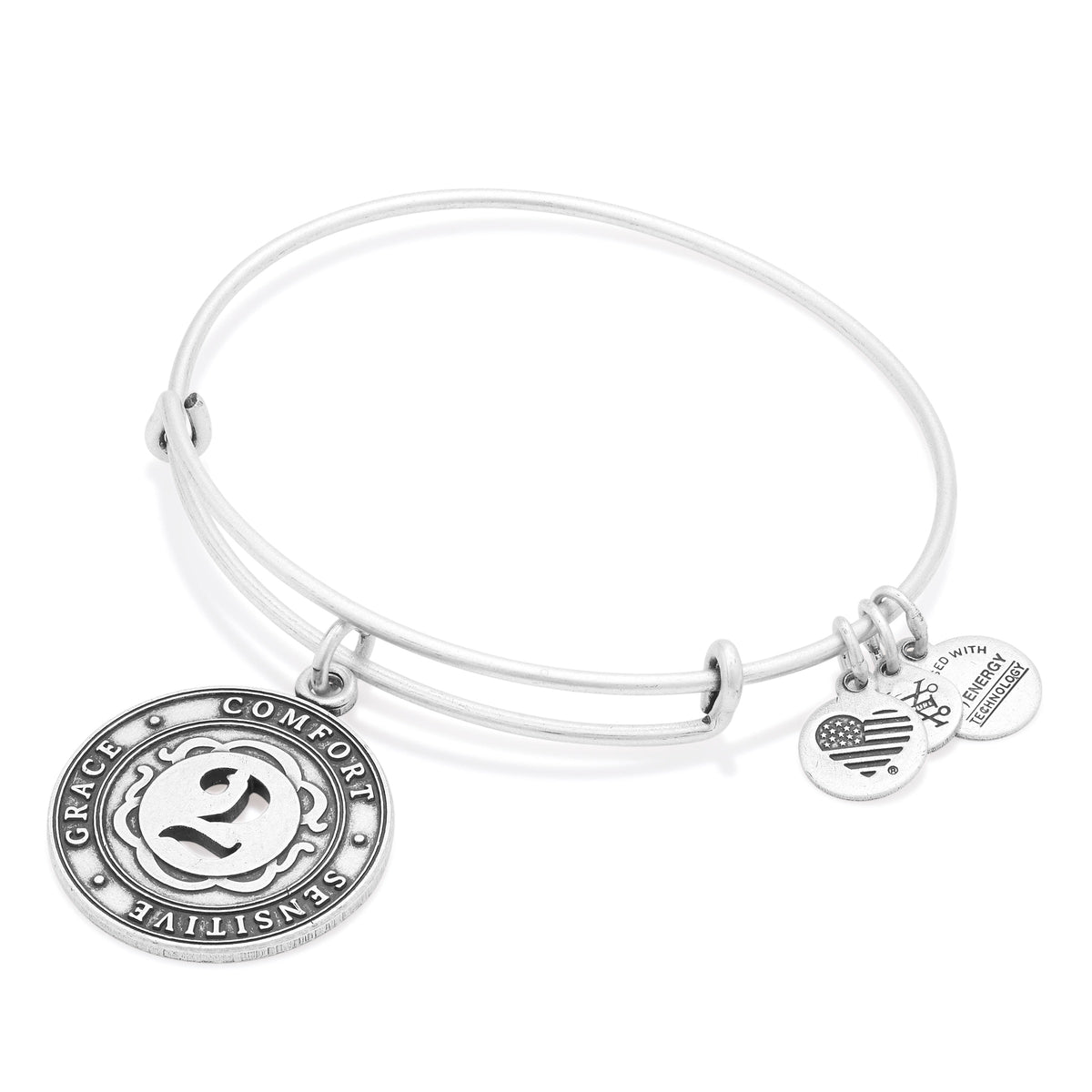 Number 2 Charm Bangle Bracelet | Grace, Comfort, and Sensitive