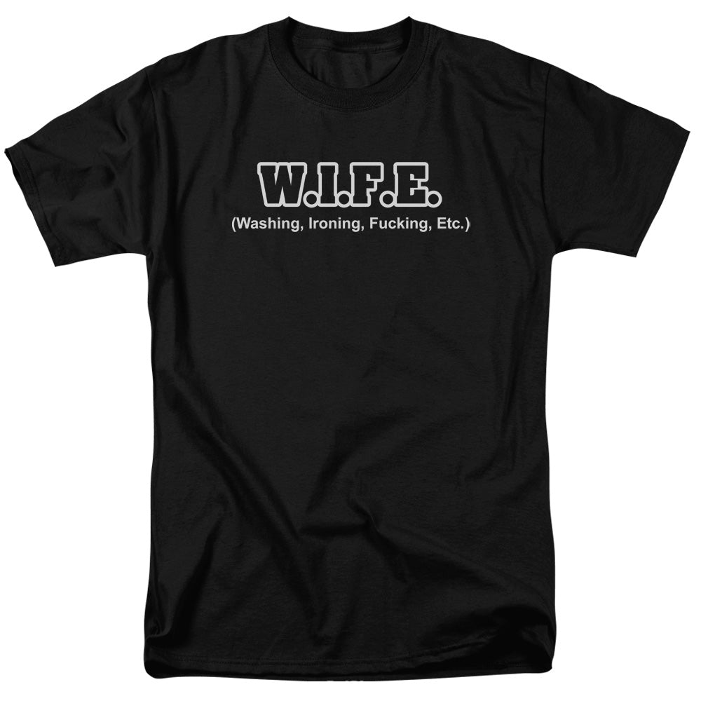 W I F E Mens T Shirt Black Officially Licensed