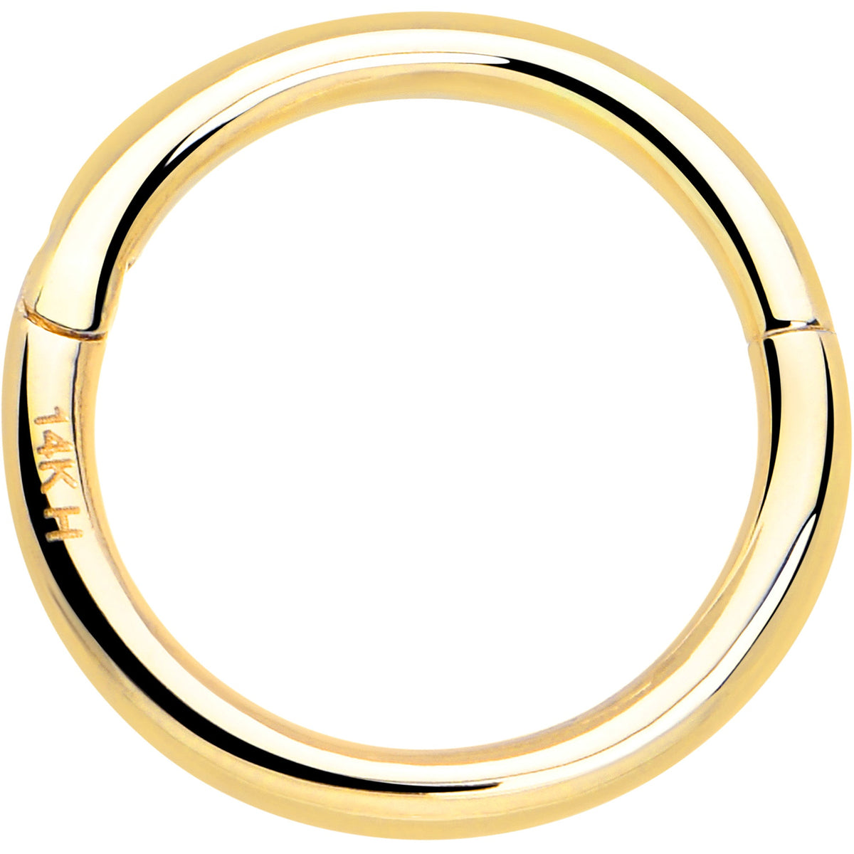 14k Solid Yellow Gold Hinged Segment Ring Elegance 18G 5/16