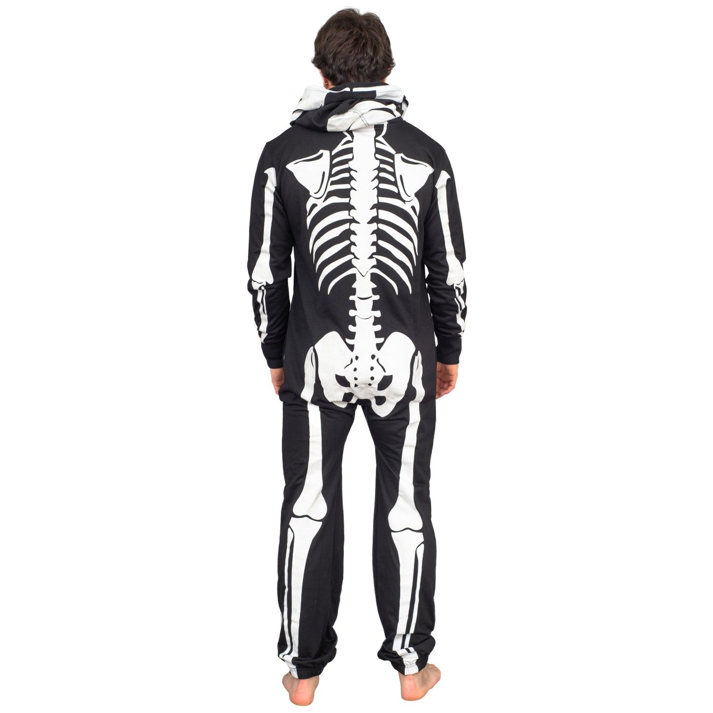 Adult Halloween Skeleton Cosplay Costume Glow in Dark Jumpsuit