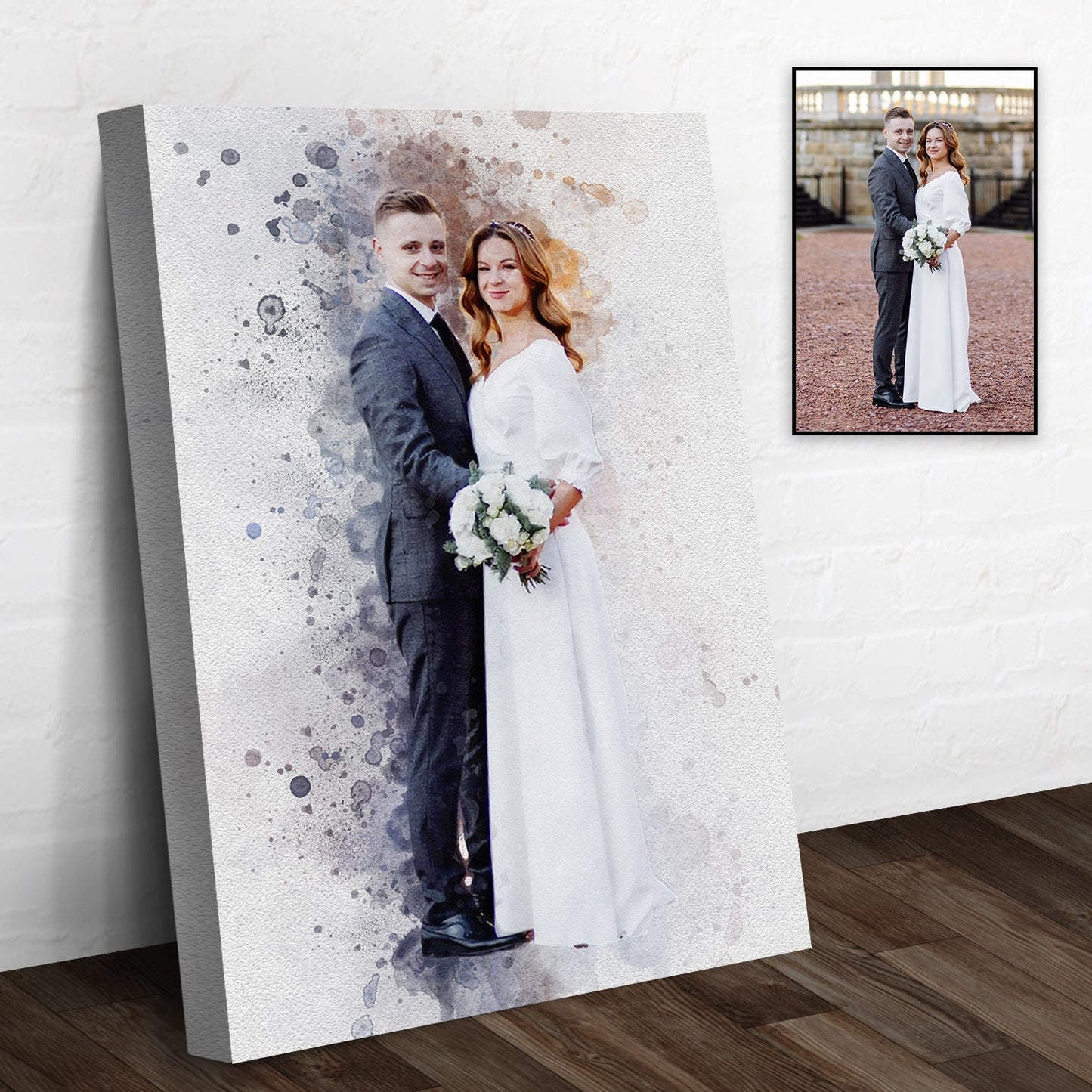 Custom Anniversary Watercolor Portrait
