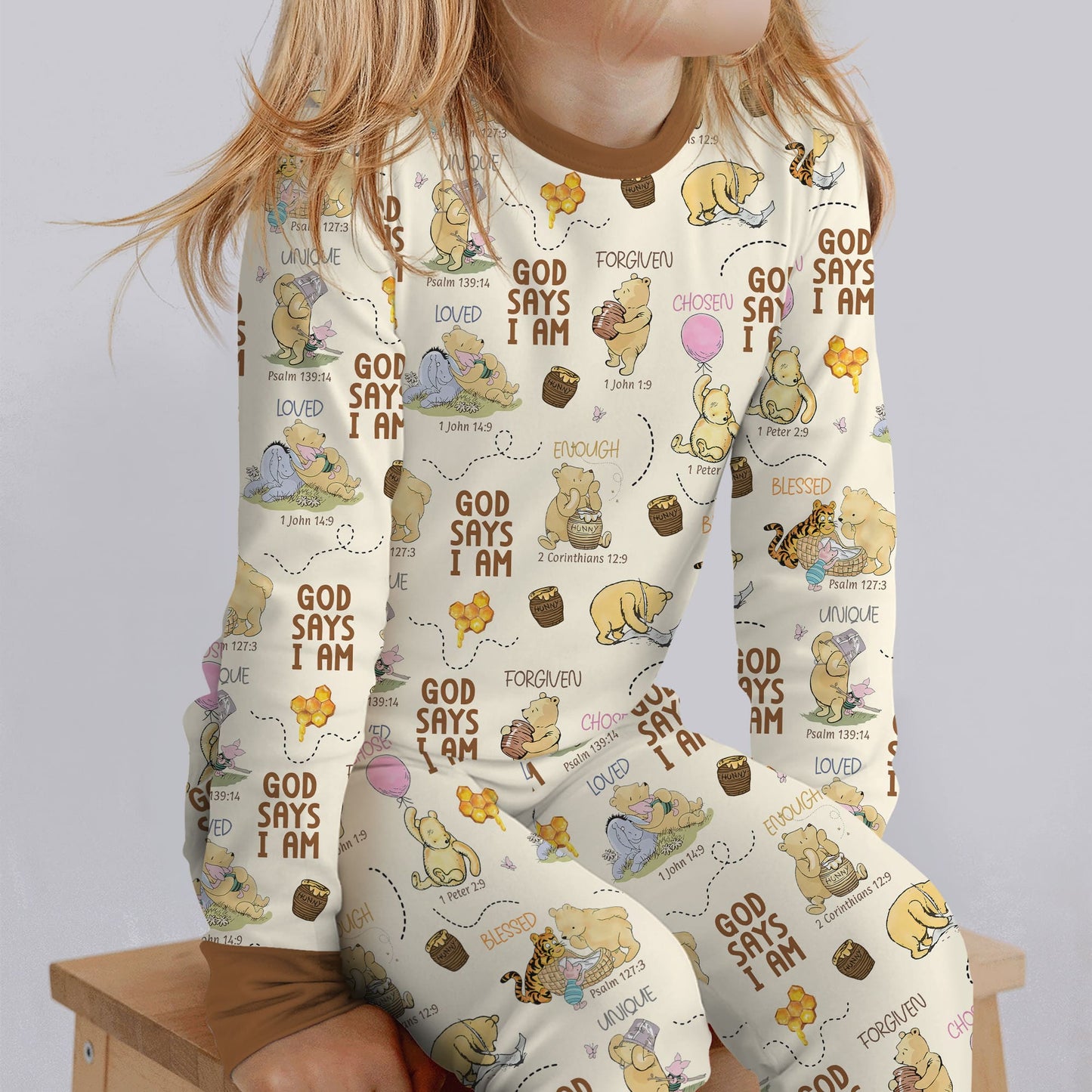 God Says I Am – Little Blessings Two Piece Long Sleeve Pajama Set