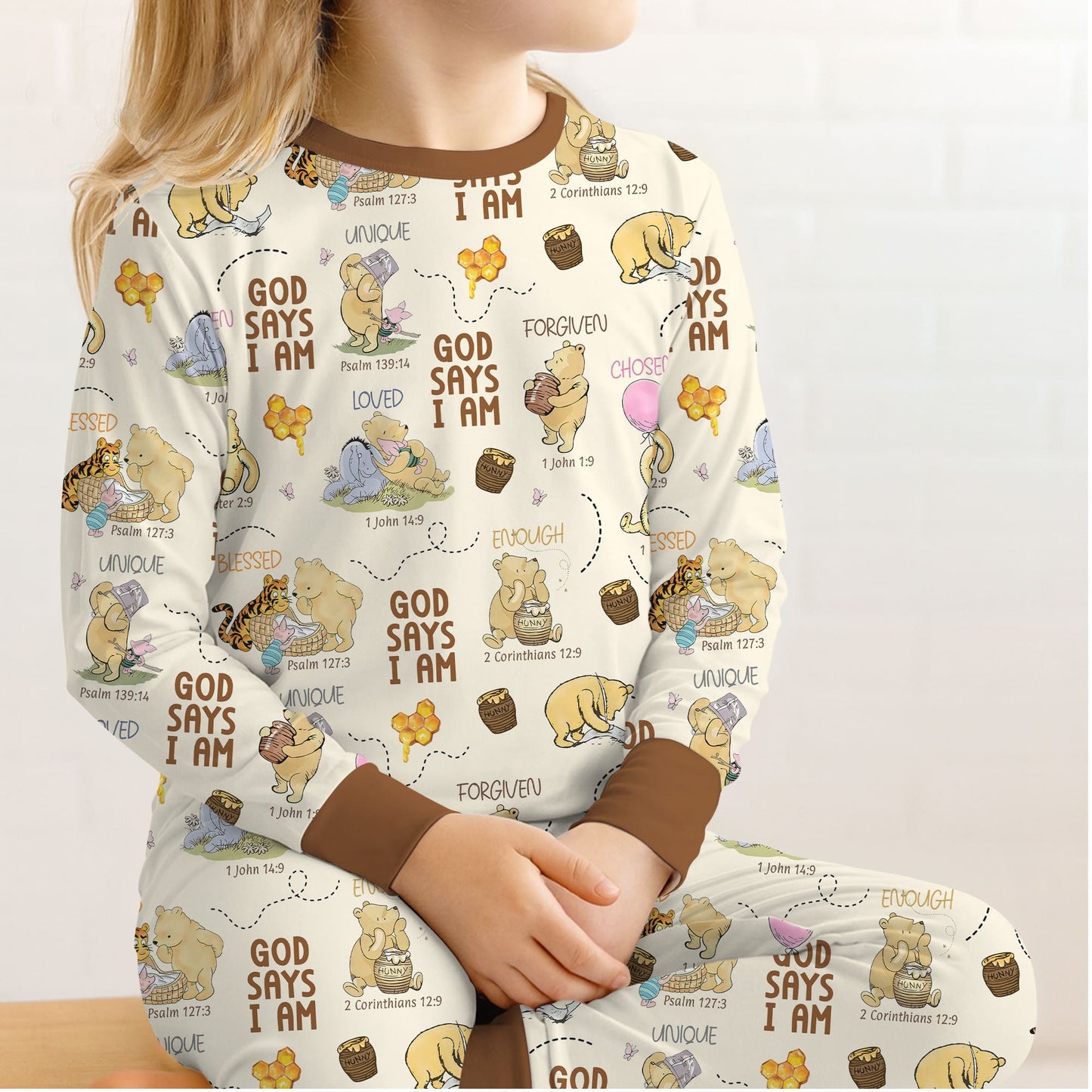 God Says I Am – Little Blessings Two Piece Long Sleeve Pajama Set