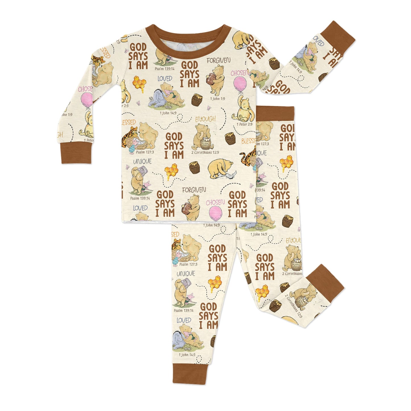 God Says I Am – Little Blessings Two Piece Long Sleeve Pajama Set