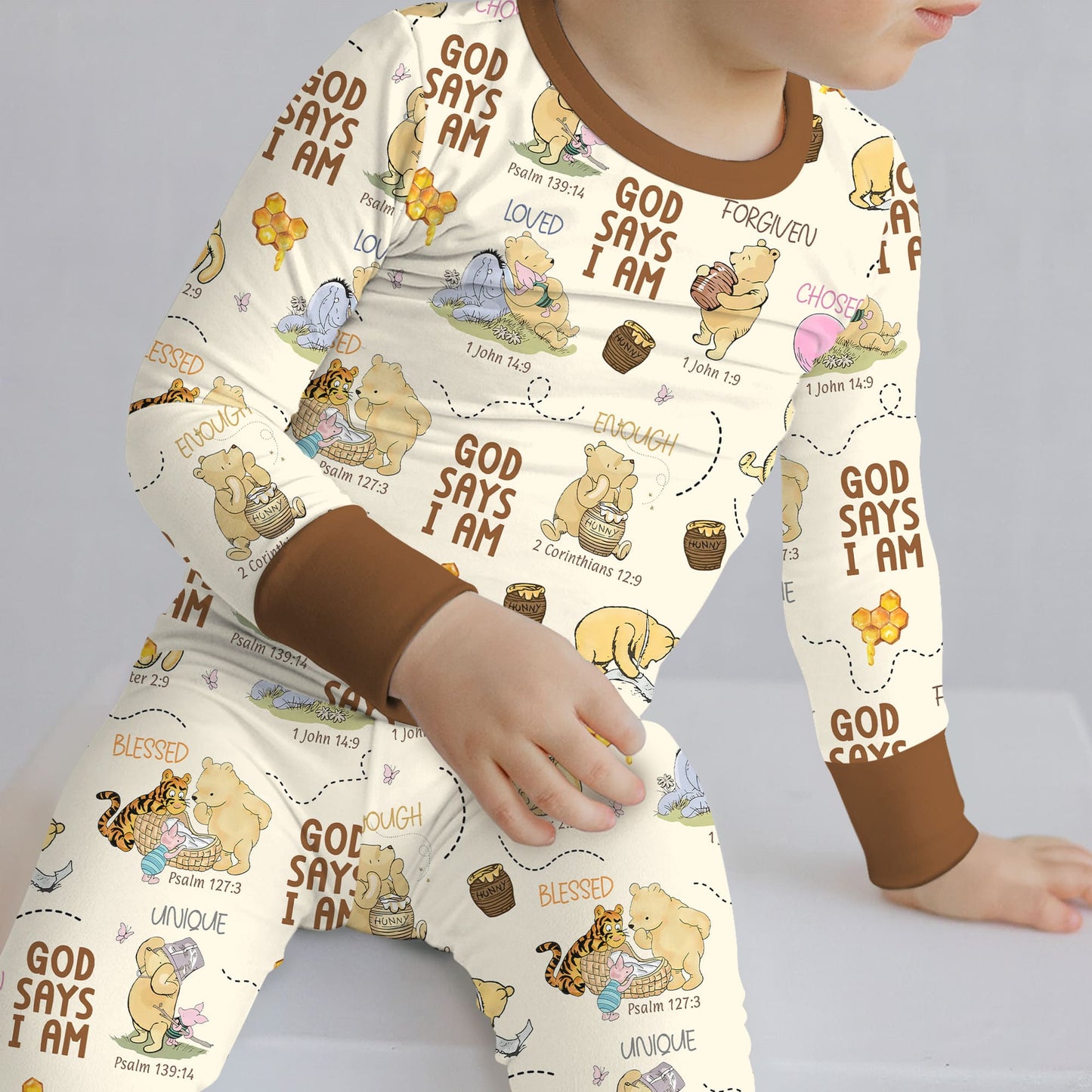God Says I Am – Little Blessings Two Piece Long Sleeve Pajama Set