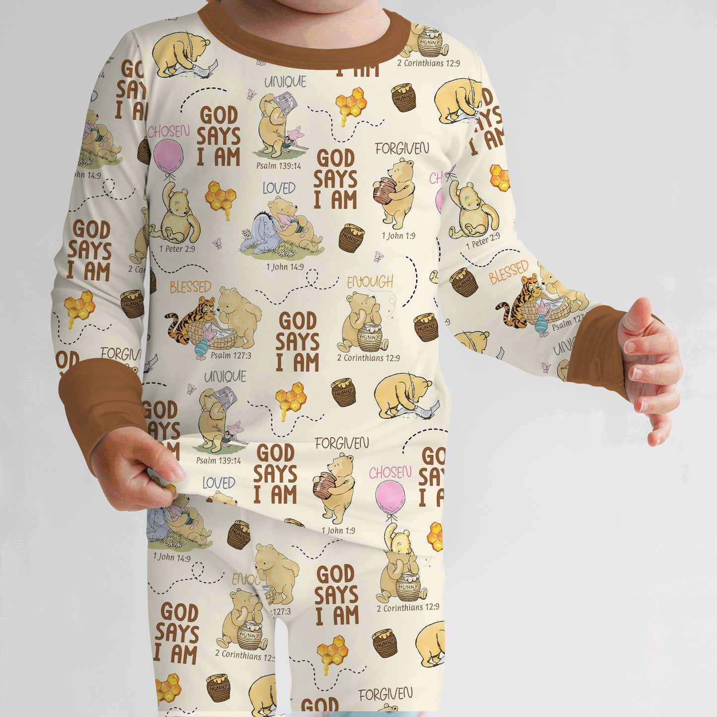 God Says I Am – Little Blessings Two Piece Long Sleeve Pajama Set
