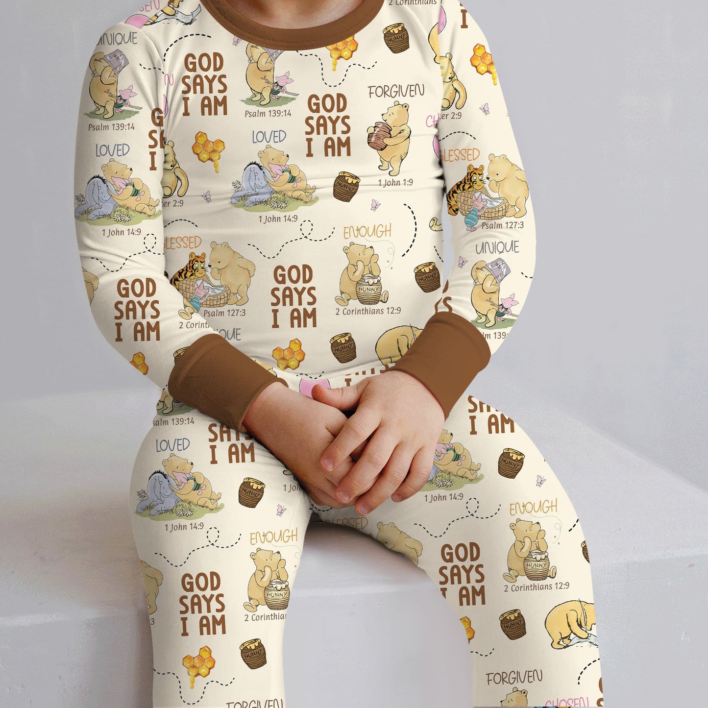 God Says I Am – Little Blessings Two Piece Long Sleeve Pajama Set