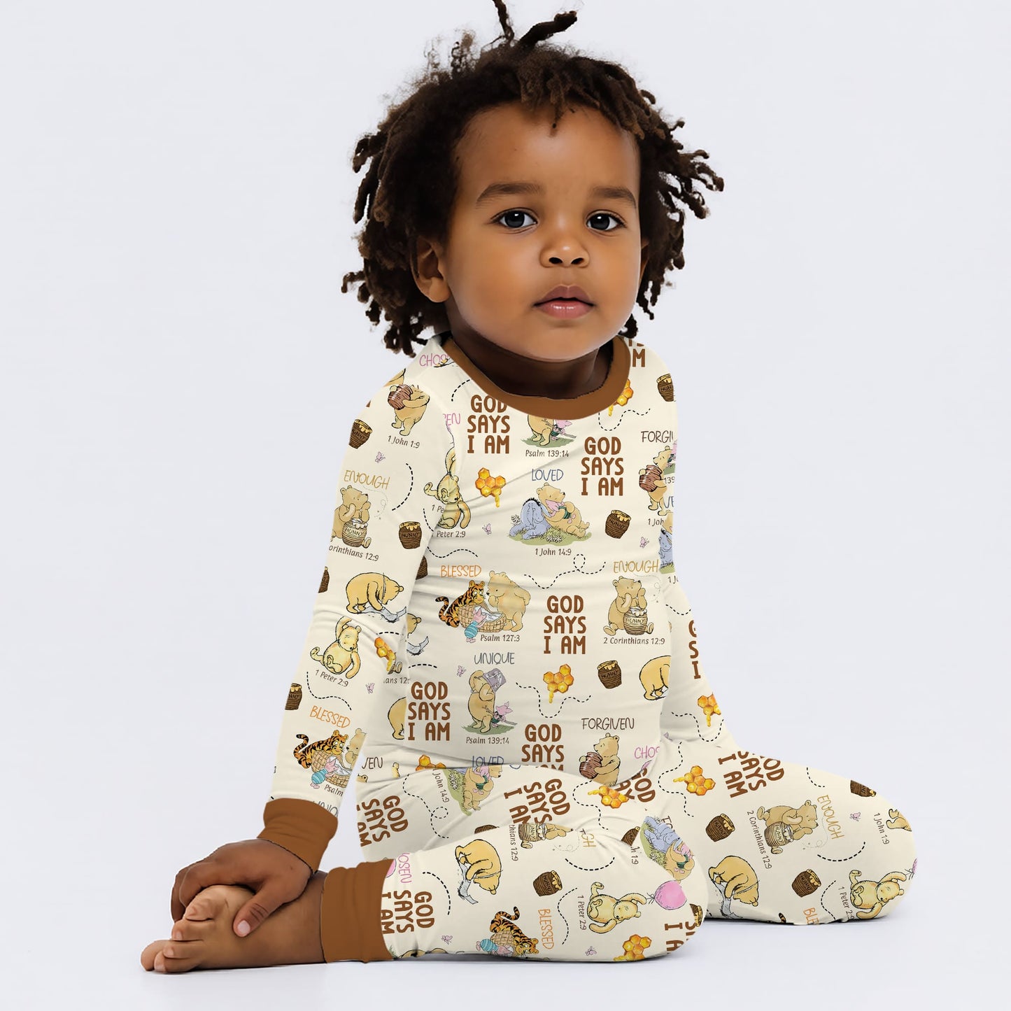 God Says I Am – Little Blessings Two Piece Long Sleeve Pajama Set