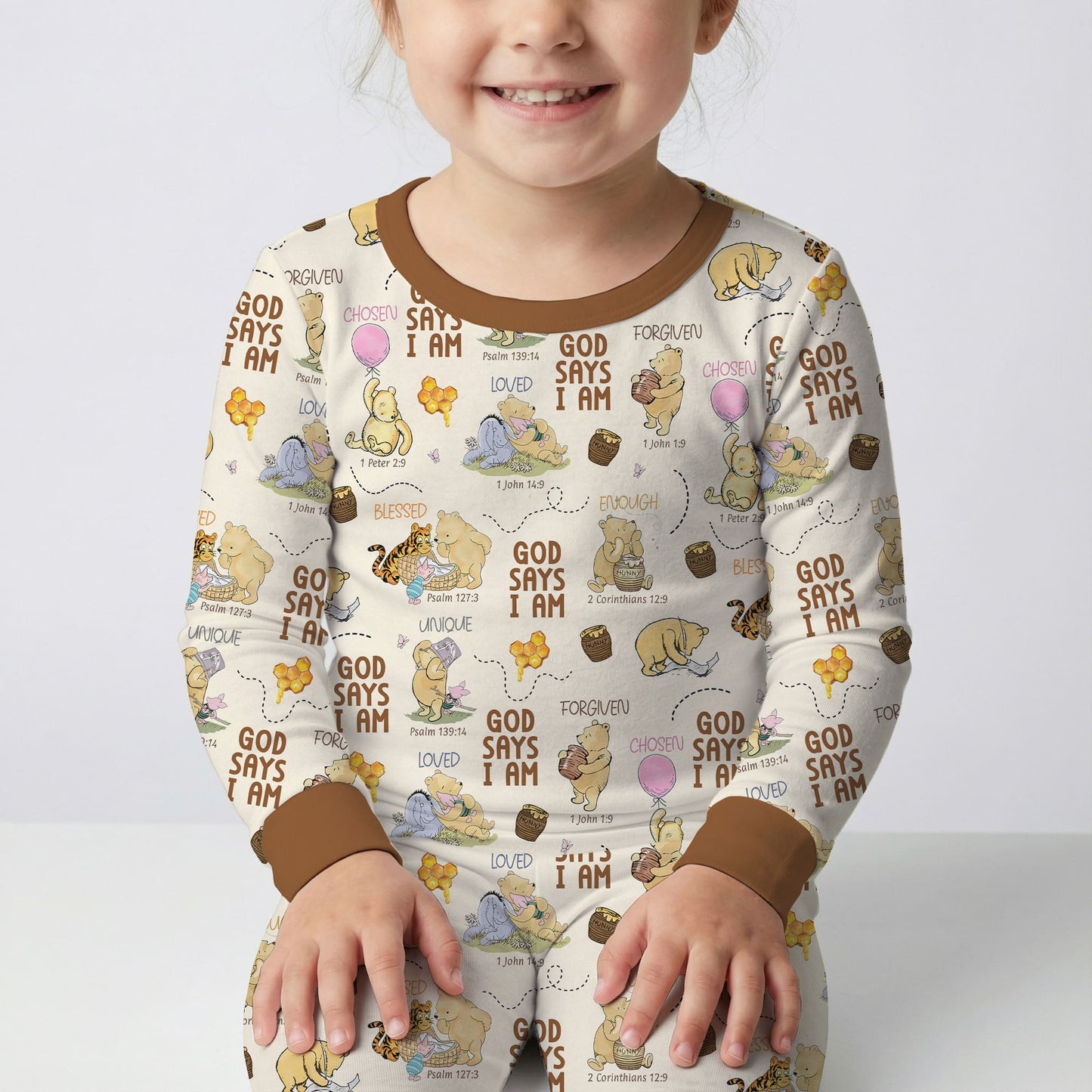 God Says I Am – Little Blessings Two Piece Long Sleeve Pajama Set