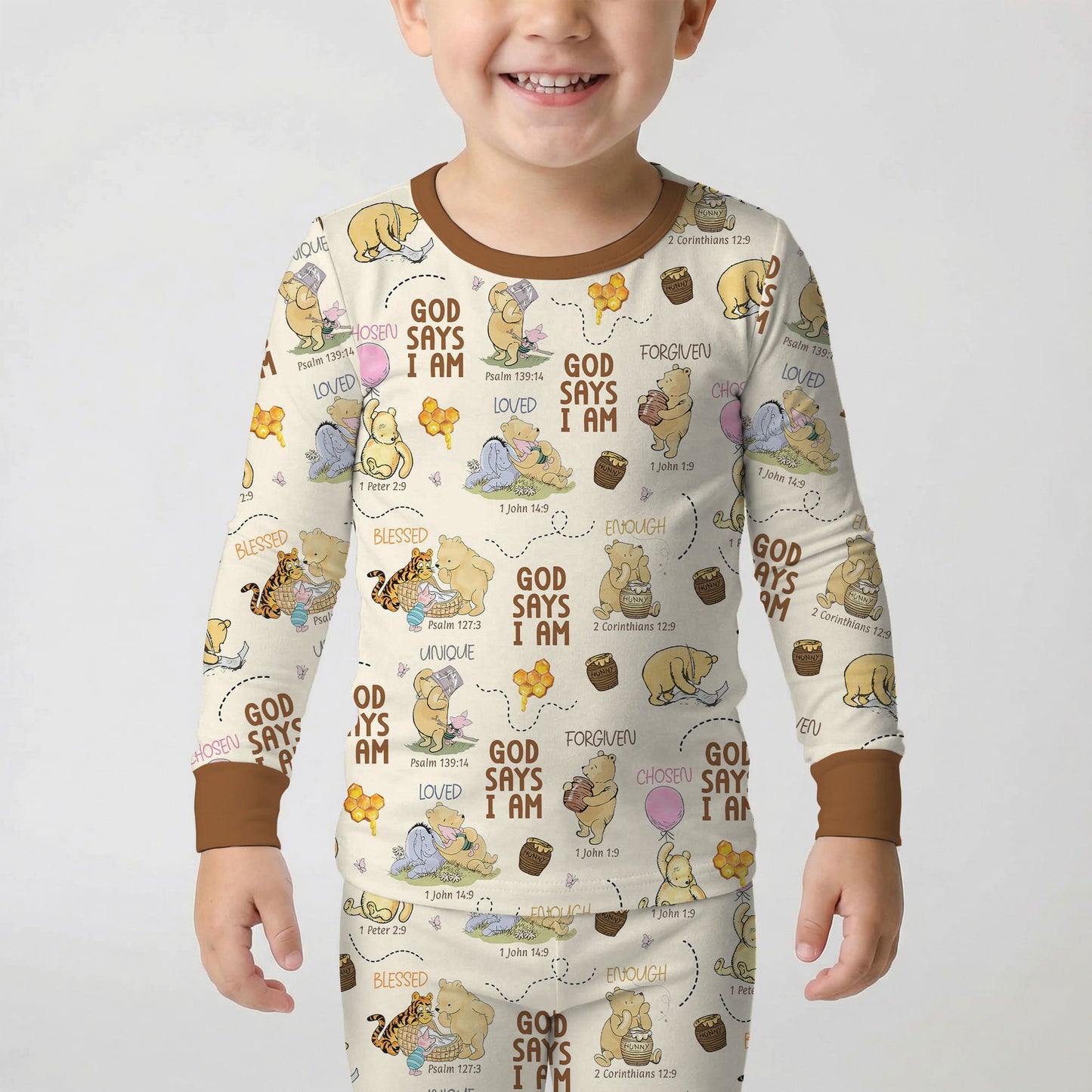 God Says I Am – Little Blessings Two Piece Long Sleeve Pajama Set