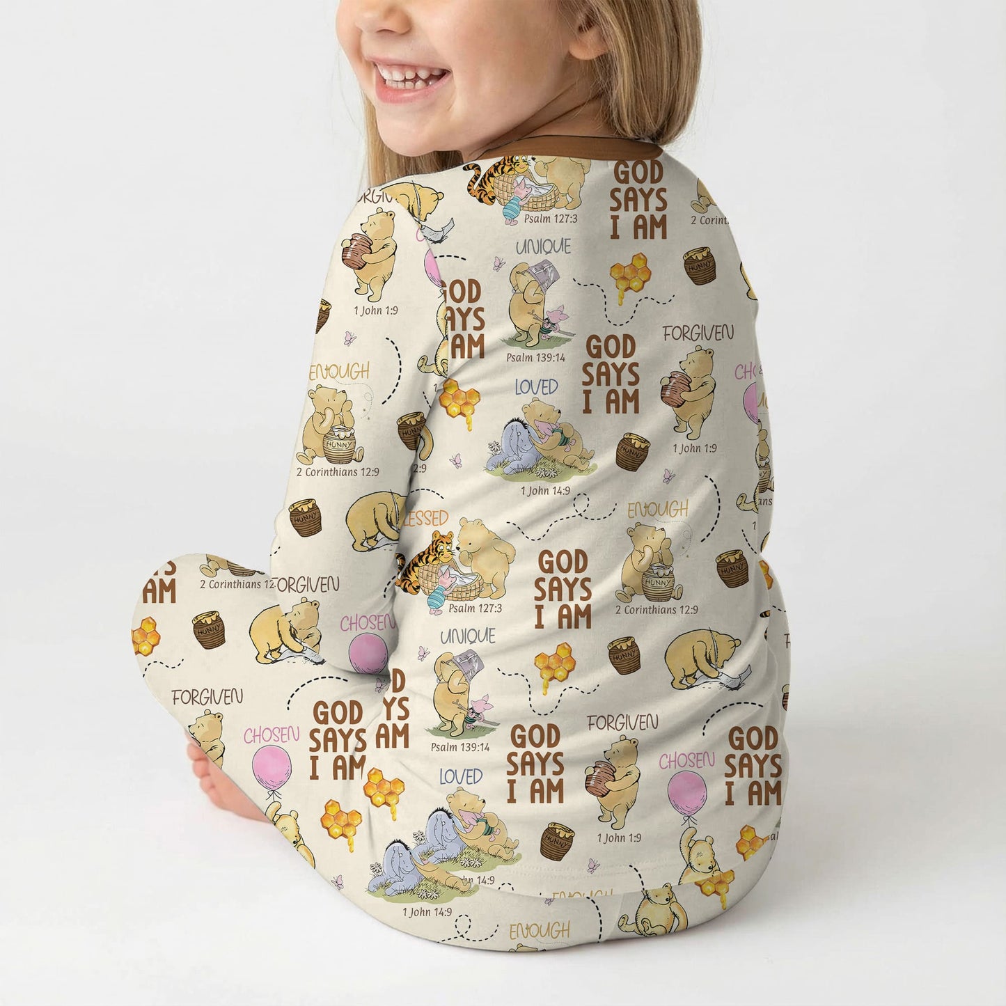 God Says I Am – Little Blessings Two Piece Long Sleeve Pajama Set