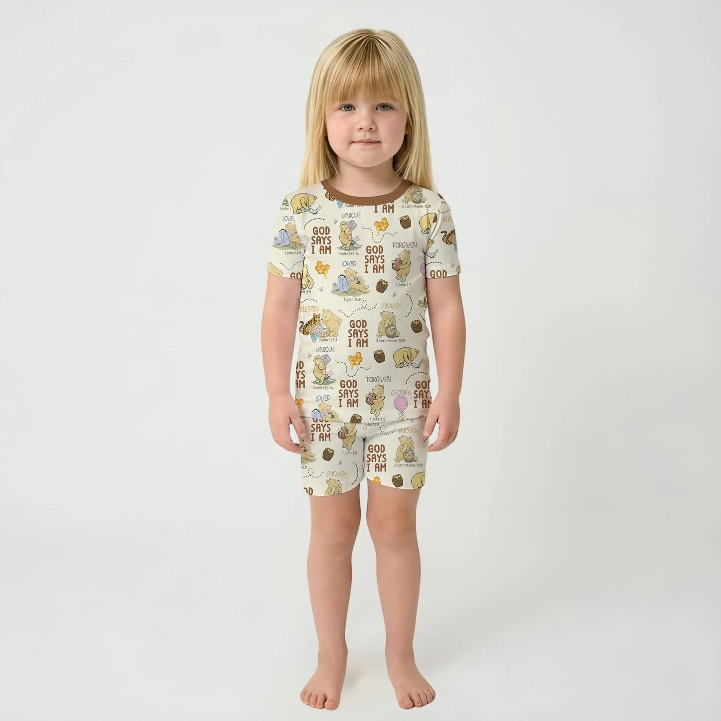 God Says I Am – Little Blessings Short Sleeve Shorts Pajama Set