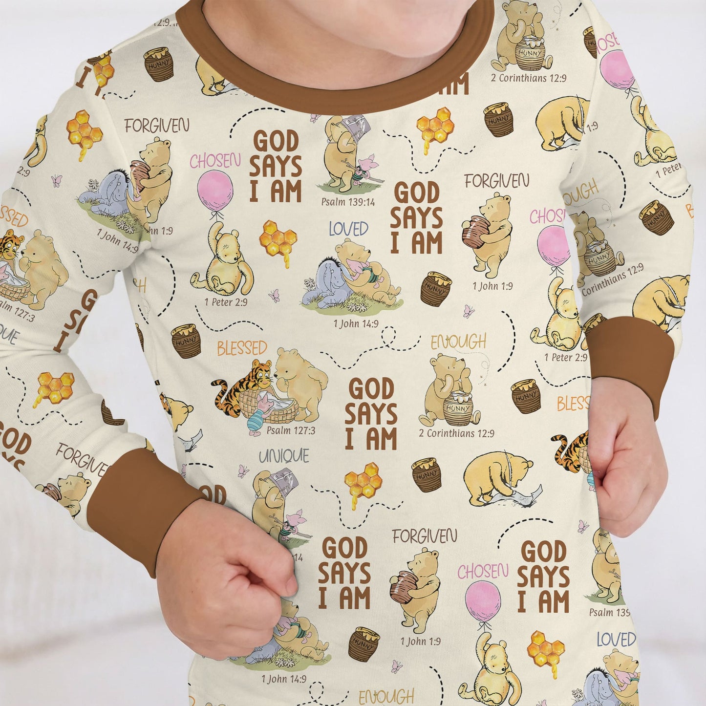 God Says I Am – Little Blessings Two Piece Long Sleeve Pajama Set