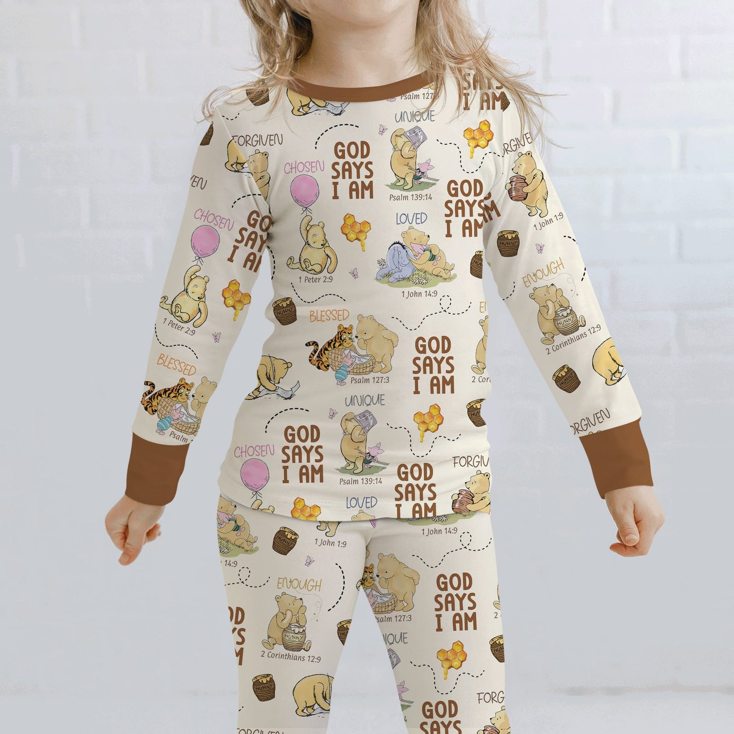 God Says I Am – Little Blessings Two Piece Long Sleeve Pajama Set