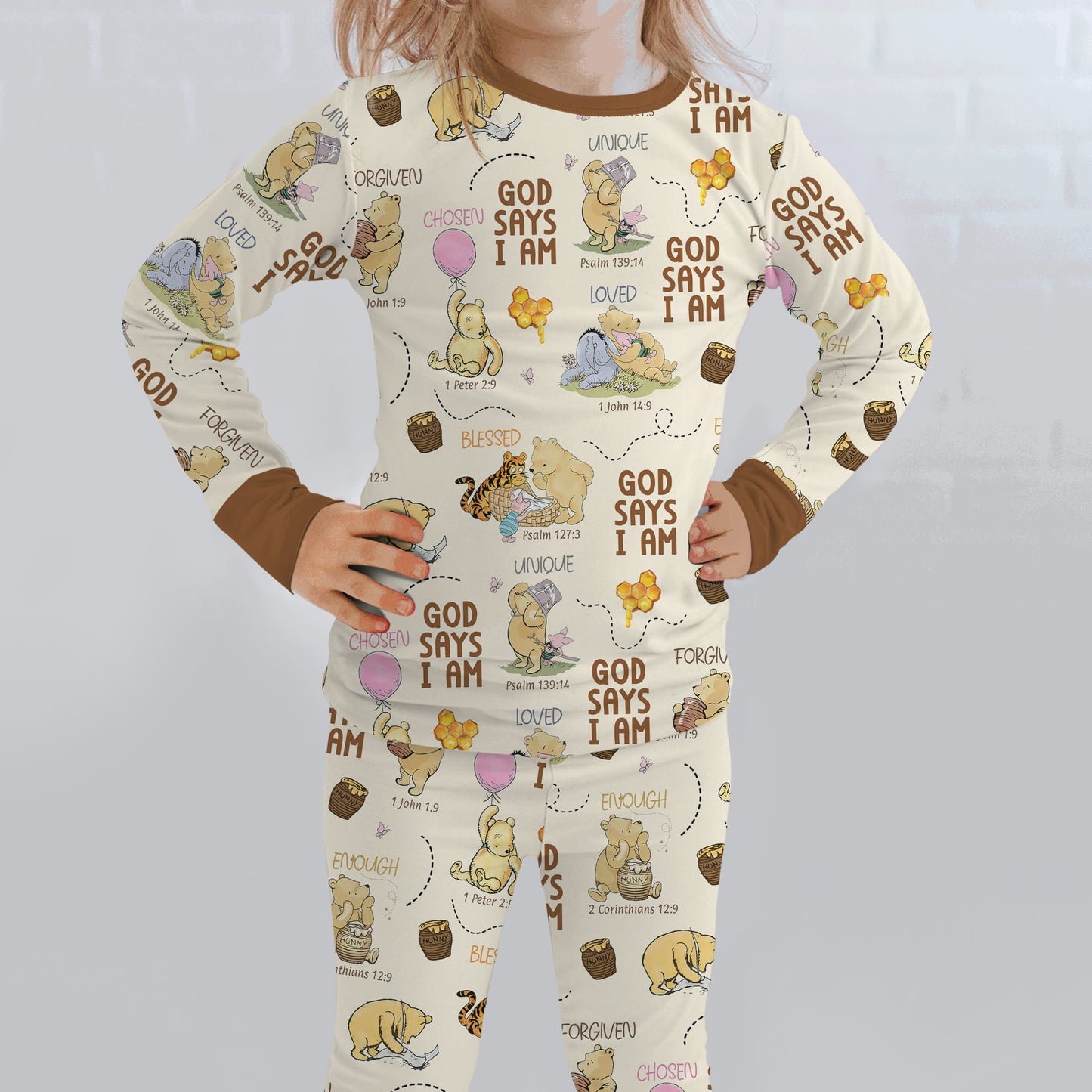 God Says I Am – Little Blessings Two Piece Long Sleeve Pajama Set