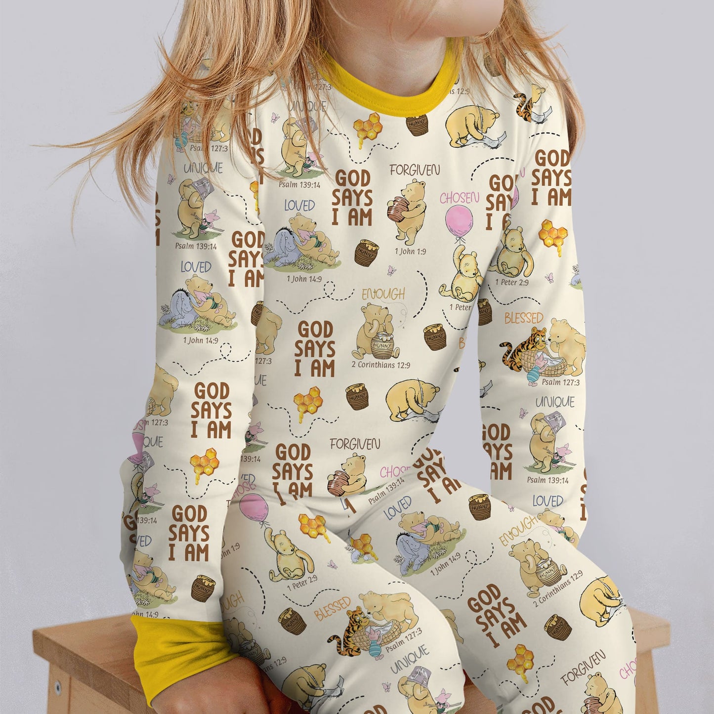 God Says I Am – Little Blessings Two Piece Long Sleeve Pajama Set