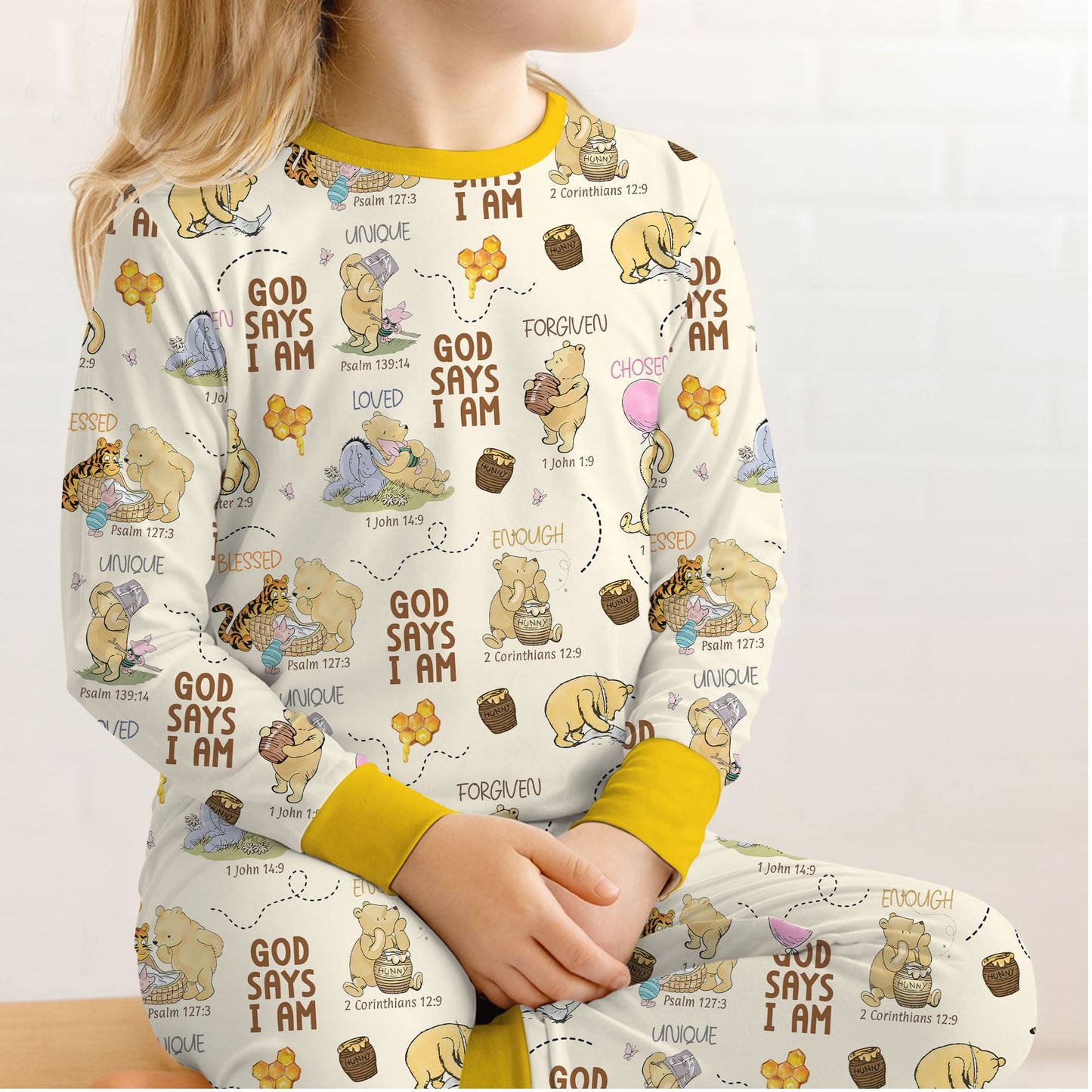 God Says I Am – Little Blessings Two Piece Long Sleeve Pajama Set