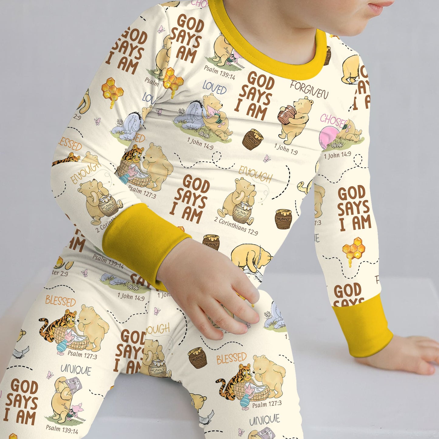 God Says I Am – Little Blessings Two Piece Long Sleeve Pajama Set