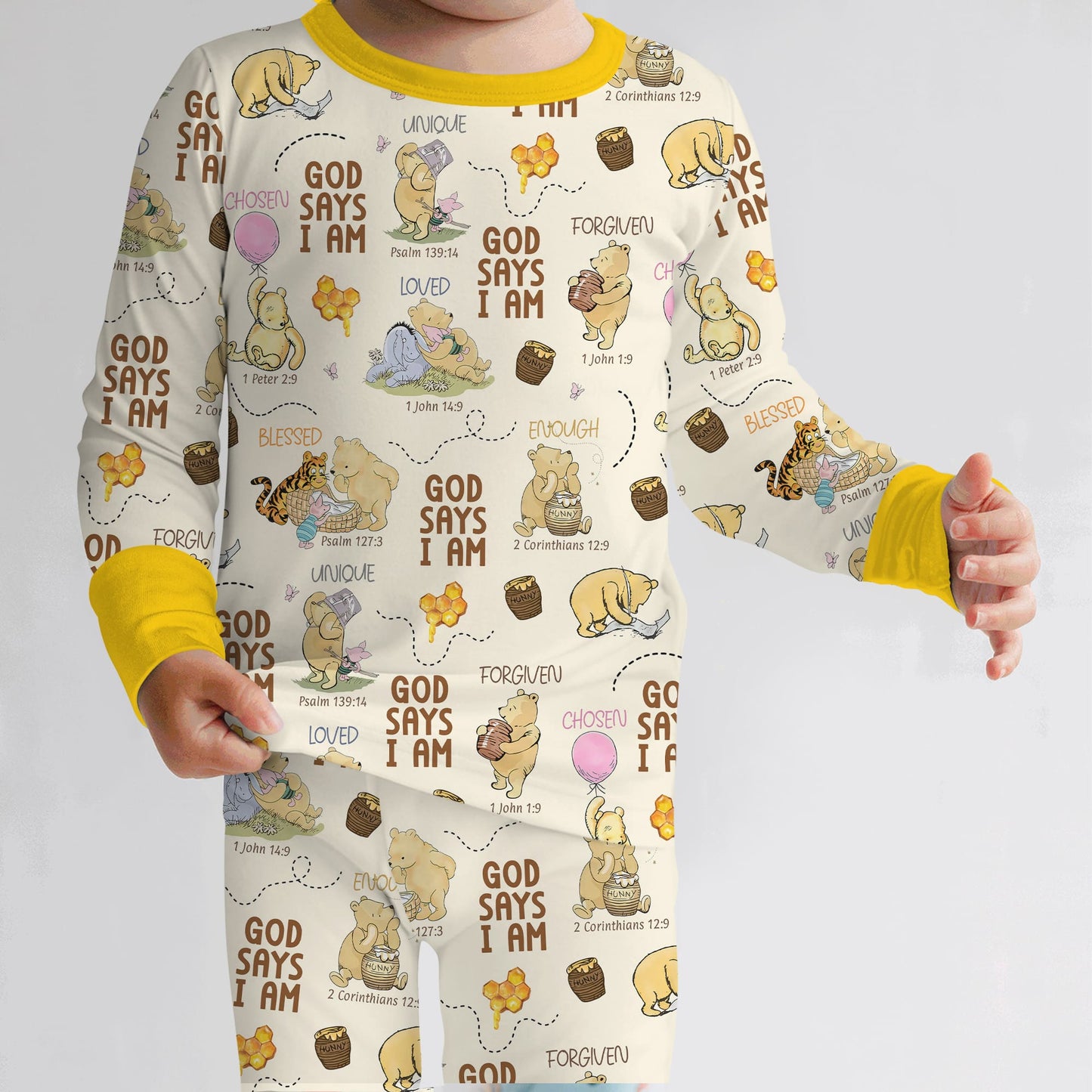 God Says I Am – Little Blessings Two Piece Long Sleeve Pajama Set