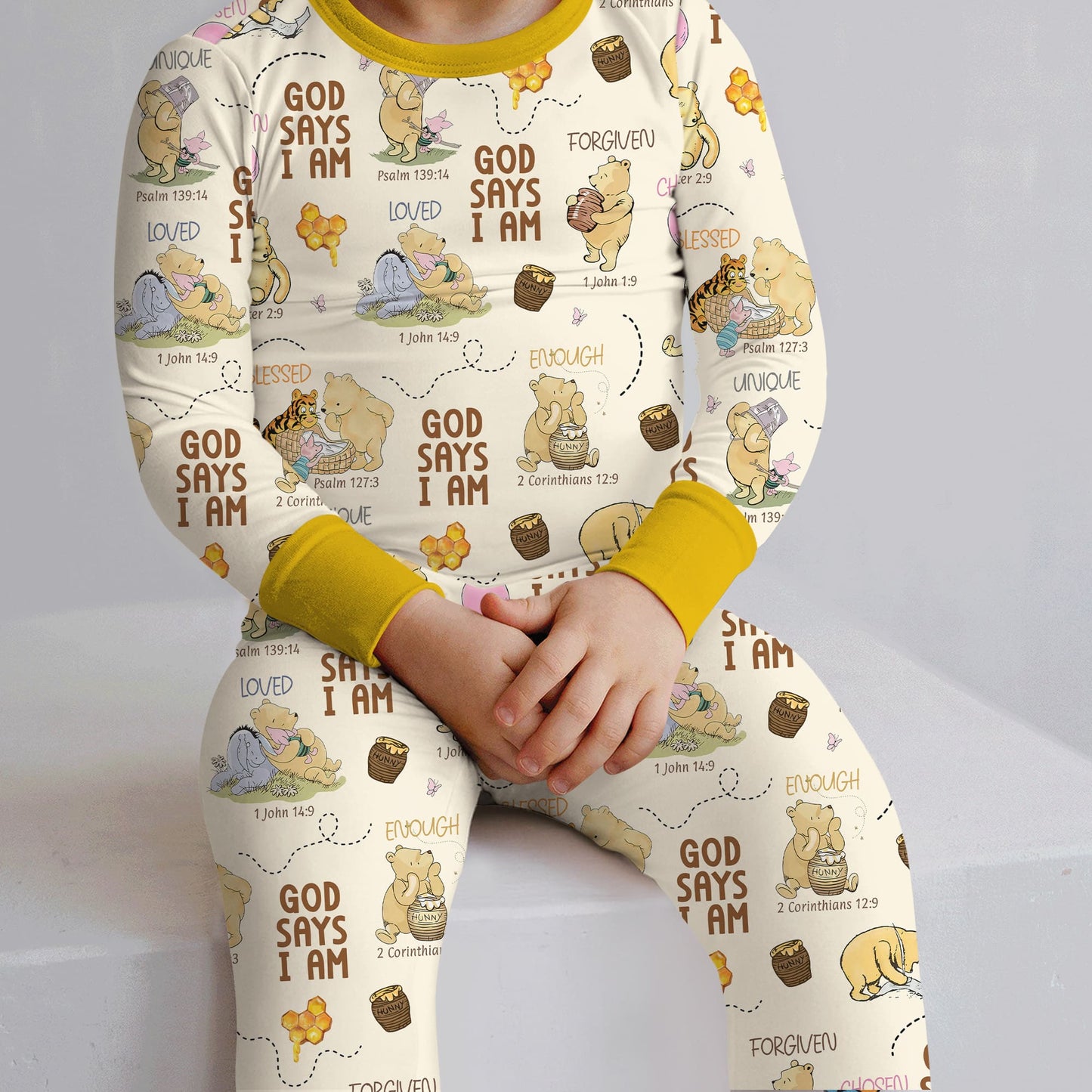 God Says I Am – Little Blessings Two Piece Long Sleeve Pajama Set