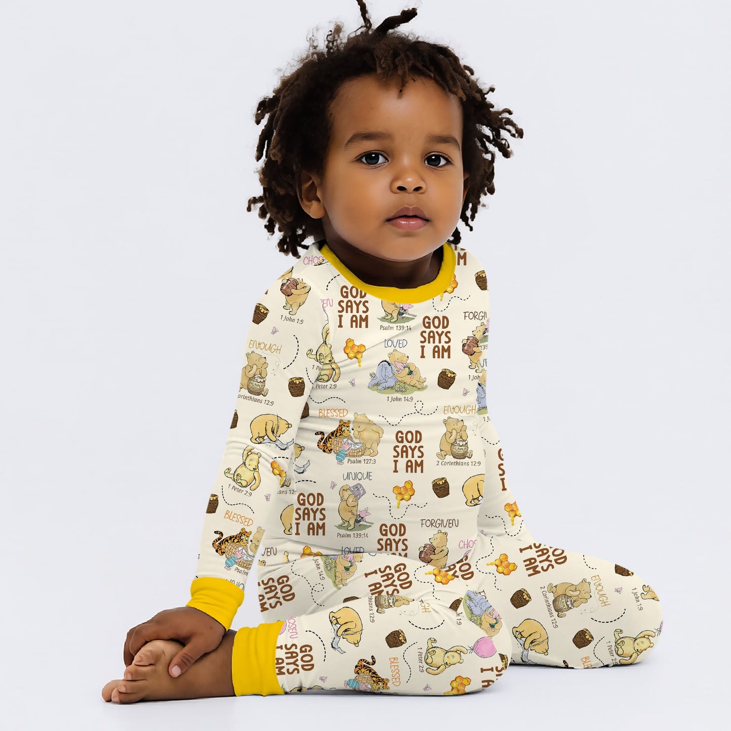 God Says I Am – Little Blessings Two Piece Long Sleeve Pajama Set