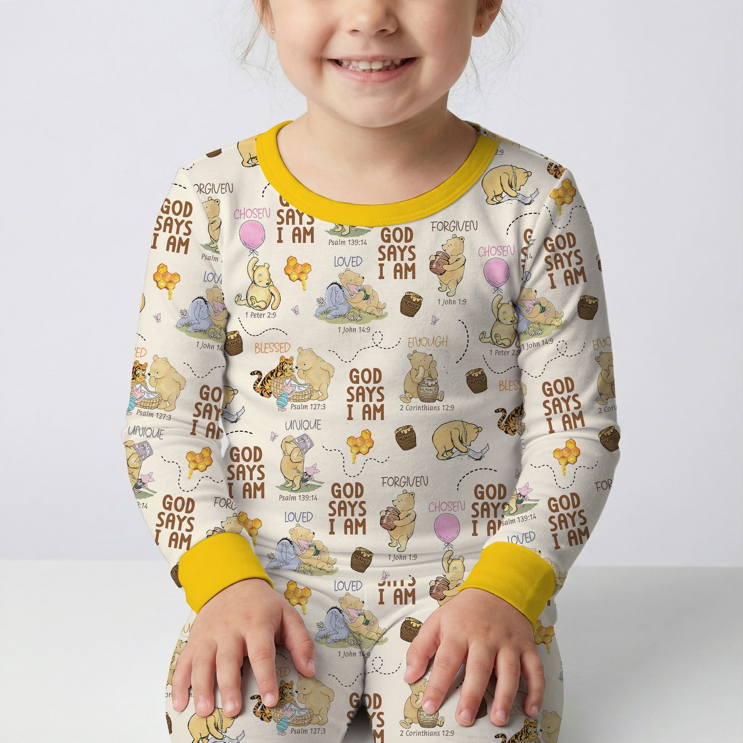 God Says I Am – Little Blessings Two Piece Long Sleeve Pajama Set