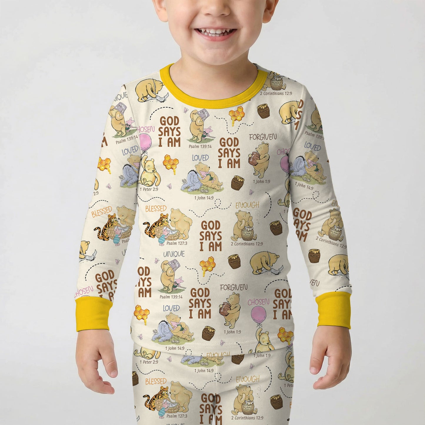God Says I Am – Little Blessings Two Piece Long Sleeve Pajama Set