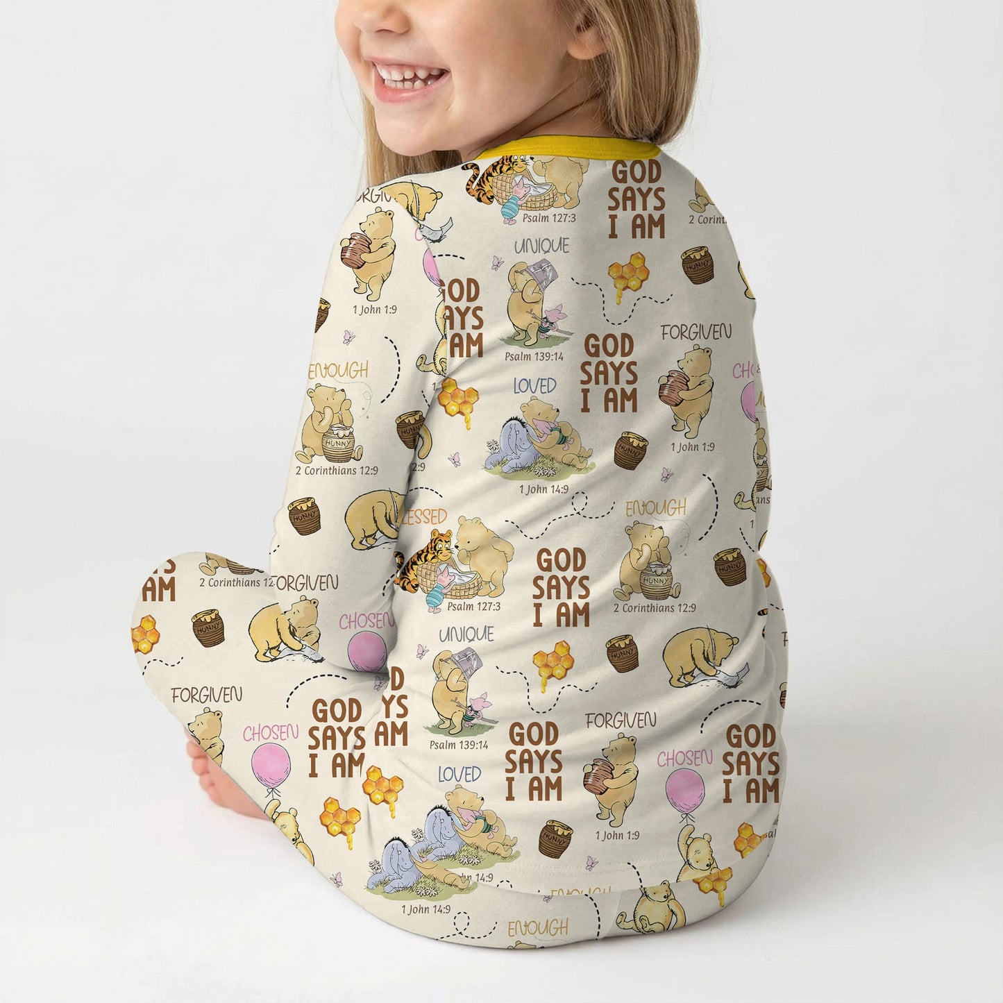 God Says I Am – Little Blessings Two Piece Long Sleeve Pajama Set