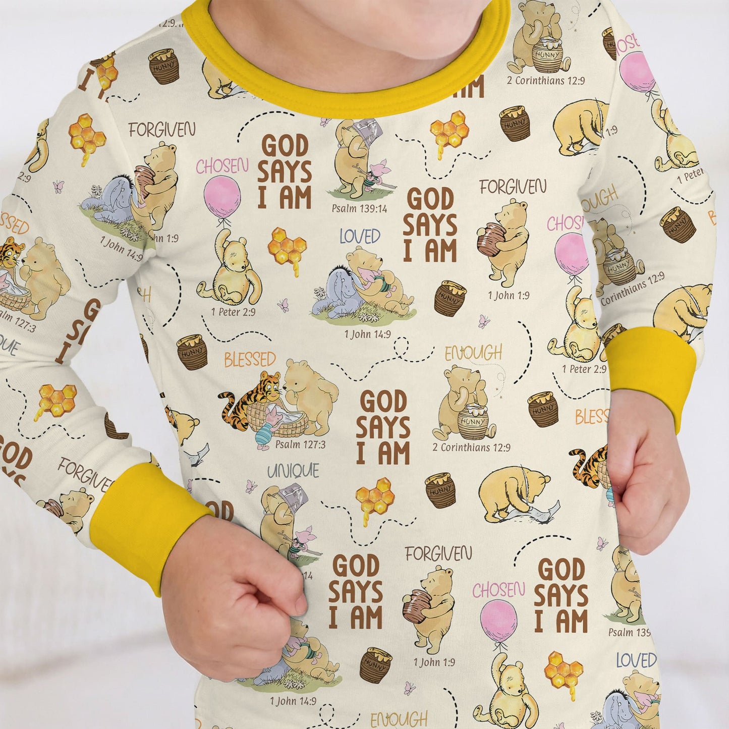God Says I Am – Little Blessings Two Piece Long Sleeve Pajama Set