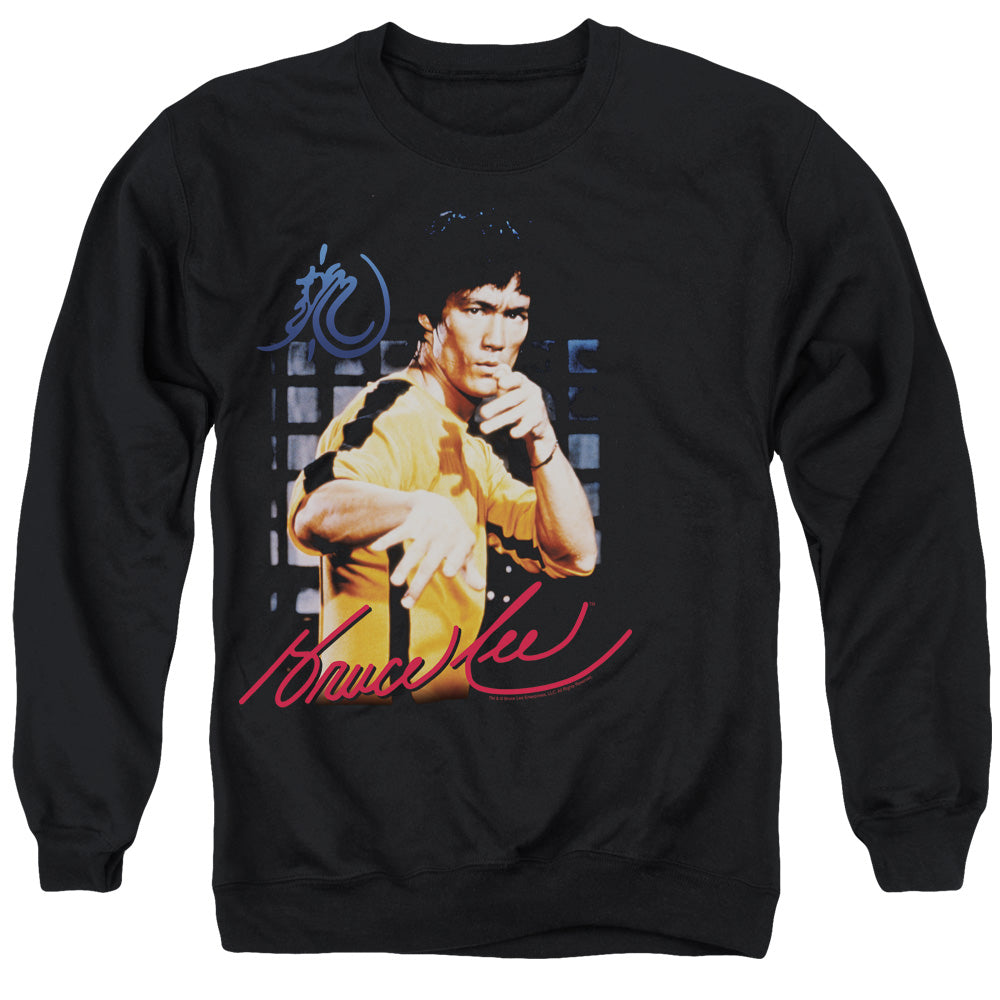 Bruce Lee Yellow Jumpsuit Mens Crewneck Sweatshirt Black Officially Licensed
