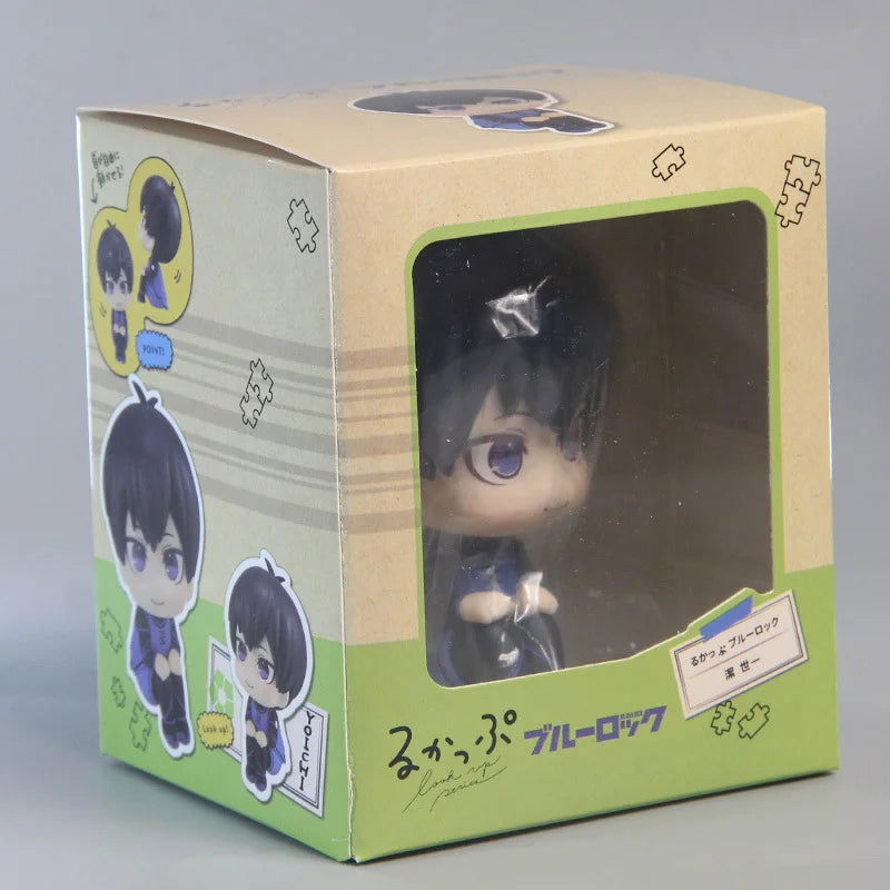 BLUE LOCK Cute Mini Figurines, Isagi Yoichi Chigiri Hyoma Nagi Seishiro Action Figures, Kawaii PVC Toys for Collector 10cm