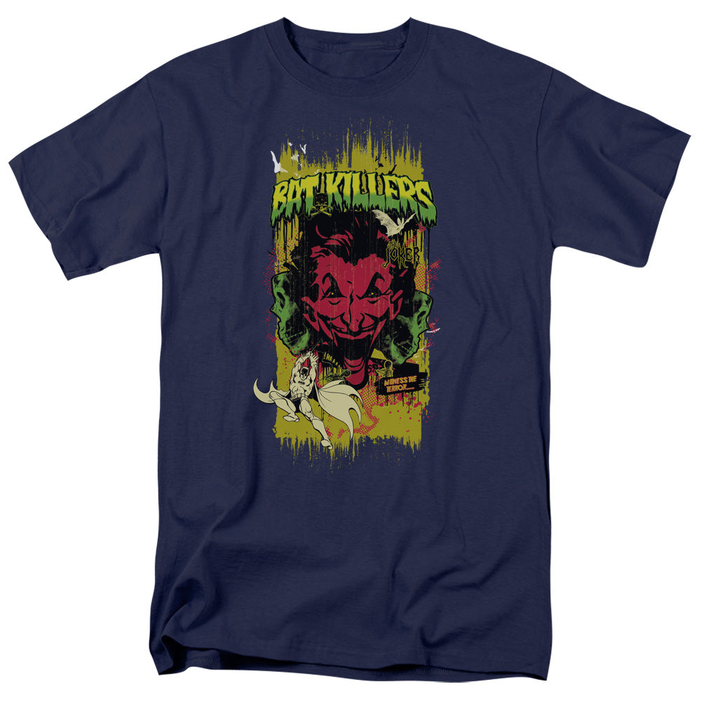 Batman Bat Killers 2 Mens T Shirt Navy Blue Officially Licensed