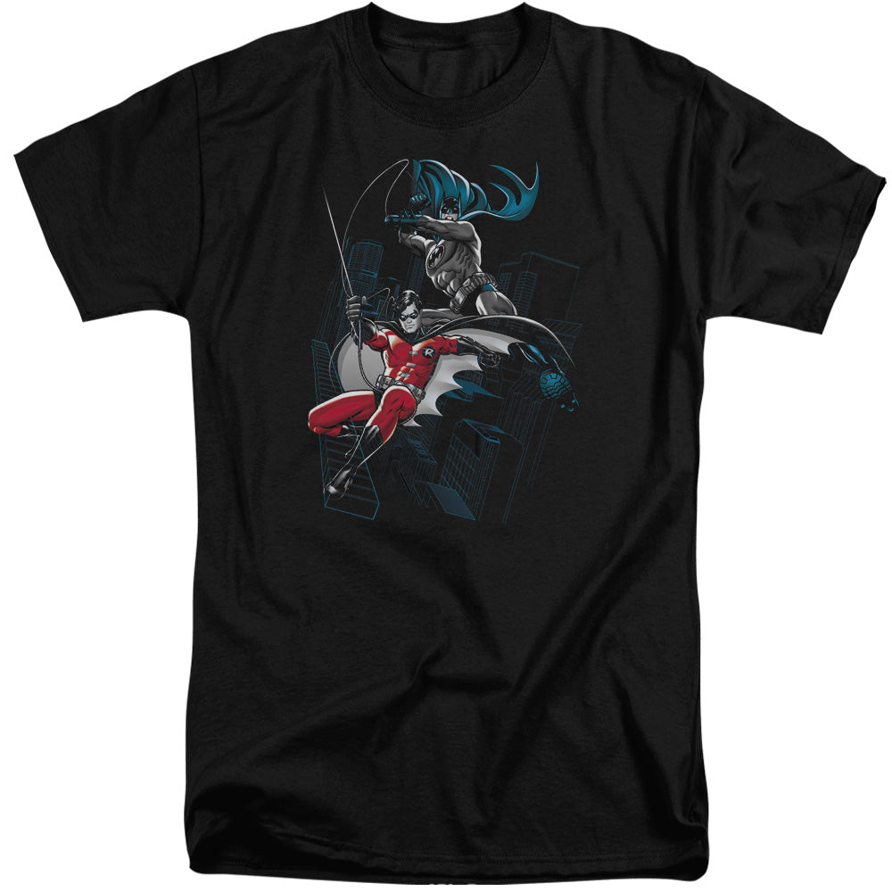 Batman Black And White Mens Tall T Shirt Black Officially Licensed
