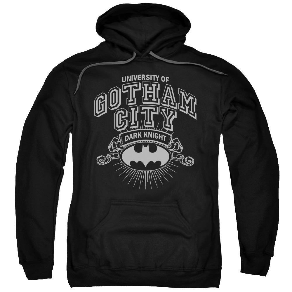Batman University Of Gotham Mens Hoodie Black Officially Licensed