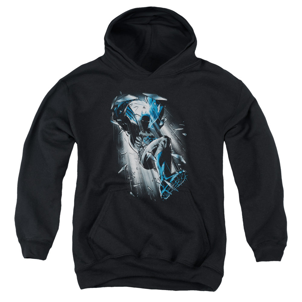 Batman Bat Crash Kids Youth Hoodie Black Officially Licensed