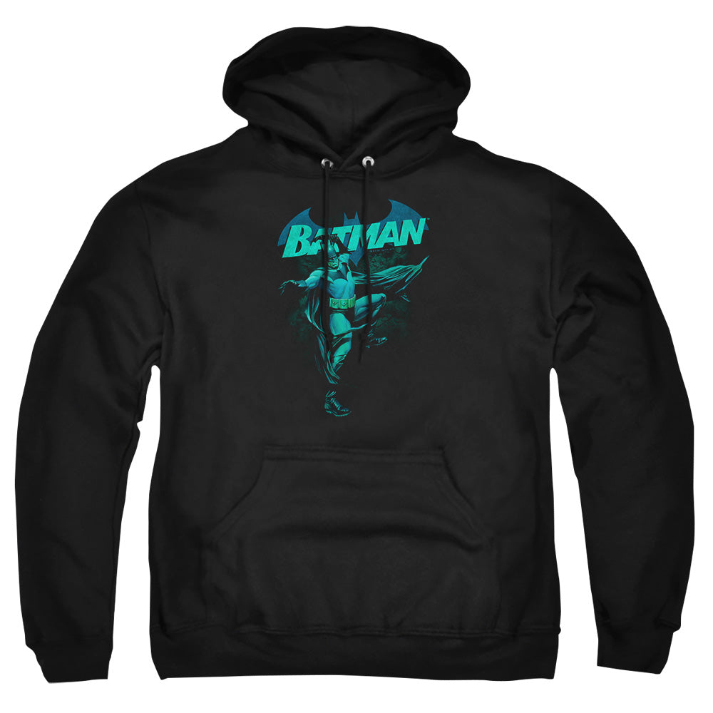 Batman Blue Bat Mens Hoodie Black Officially Licensed