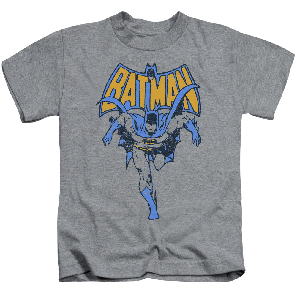 Batman Vintage Run Juvenile Kids Youth T Shirt Athletic Heather Officially Licensed