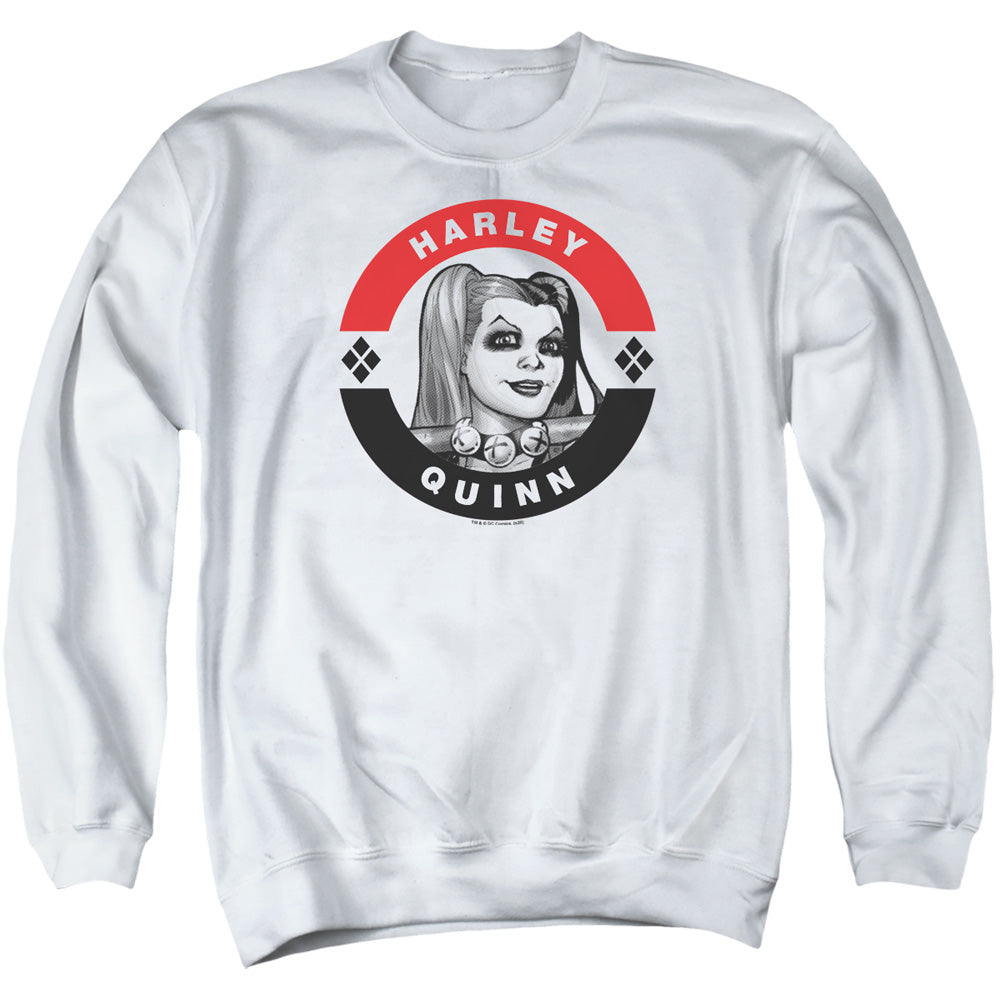 Batman Harley President Circle Mens Crewneck Sweatshirt White