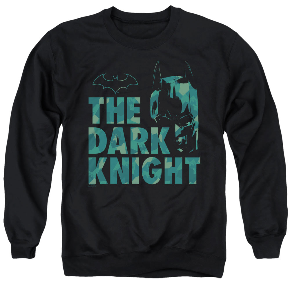 Batman Cutting Pattern Mens Crewneck Sweatshirt Black
