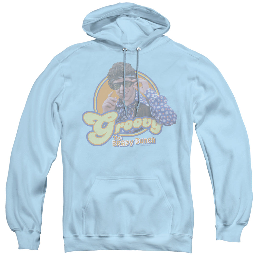 Brady Bunch Groovy Greg Mens Hoodie Light Blue Officially Licensed