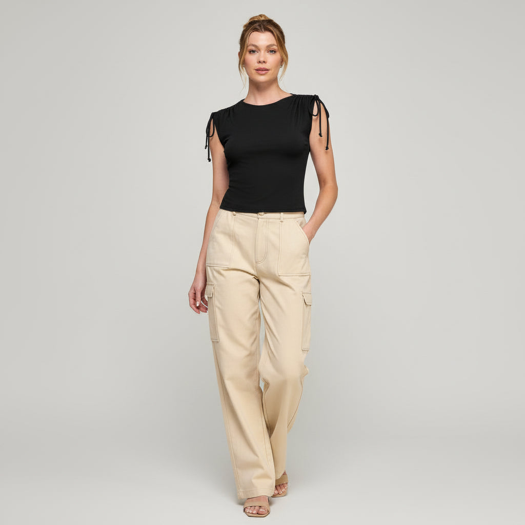 Ruching Shoulder Top